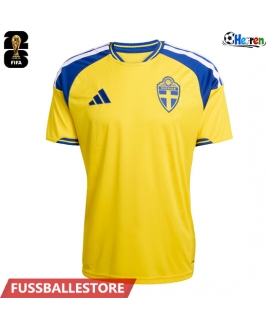Günstige Schweden Heimtrikot WM 2026 Kurzarm